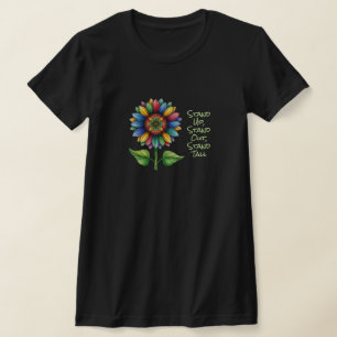 Kleurrijke Zonnebloem - Sta op, Sta op... T-shirt
