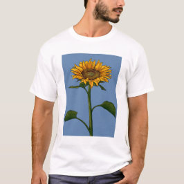 Kleurrijke zonnebloem t-shirt