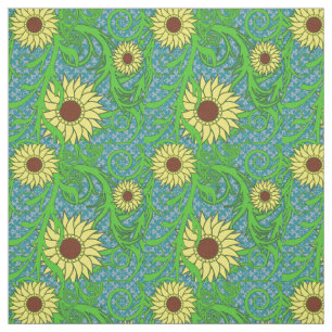 Kleurrijke Zonnebloemen Bloemen Illustratie Stof