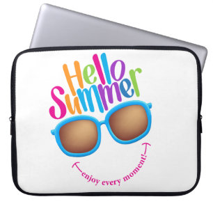 Kleurrijke zonnebril voor de zomer laptop sleeve