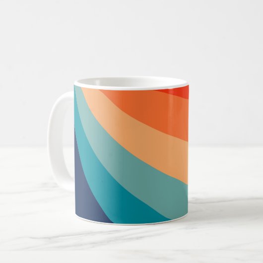 Kleurrijke zonnestralen koffiemok (Voorkant links)