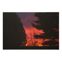 Kleurrijke zonsopgang boven Hubbell, Michigan