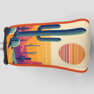 Kleurrijke zuidwestelijke woestijnkunst golfheadcover