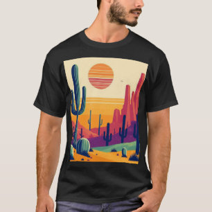 Kleurrijke zuidwestelijke woestijnkunst t-shirt