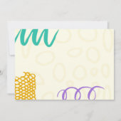 Kleurrijke zwangerschapsaankondiging Kaart (Achterkant)