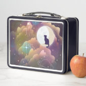 Kleurrijke zwarte kat halve maan (In situ)