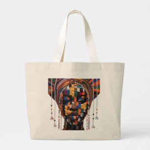 Kleurrijke Zwarte Vrouwen Vieren Katoenen Boodscha Grote Tote Bag