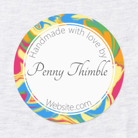 Kleurrijke zwenkverf labels (Design 1)