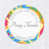 Kleurrijke zwenkverf labels (Design 2)