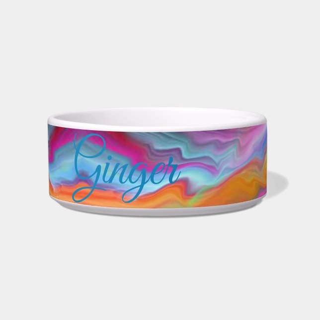 Kleurrimpels Voerbakje (Voorkant)