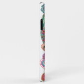 Kleurroze roze blauw, floral Paisley Case-Mate iPhone Case (Achterkant/rechts)