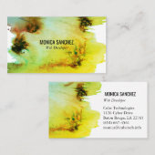 Kleurschilderend abstract visitekaartje (Voorkant / Achterkant)