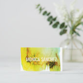 Kleurschilderend abstract visitekaartje (Staand voorkant)