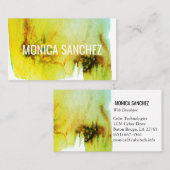 Kleurschilderend abstract visitekaartje (Voorkant / Achterkant)