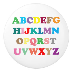 Kleurschrift van ABC Keramische Knop