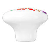 Kleurschrift van ABC Keramische Knop (Zijkant)