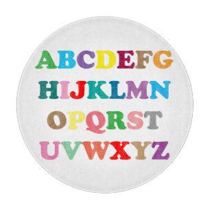 Kleurschrift van ABC Snijplank