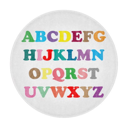 Kleurschrift van ABC Snijplank (Voorkant)