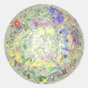 Kleursmelt Ronde Sticker