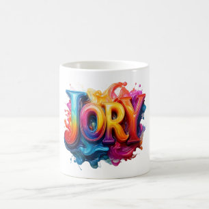 Kleurspatten "JORY" Kunstontwerp Koffiemok