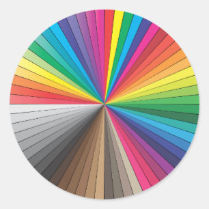 kleurstalen cirkel ronde sticker