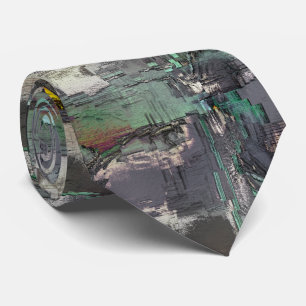 Kleursteen, groen-grijze munt overheerst stropdas