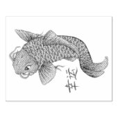 Kleurstempel - Koi Carp Fish Rubberstempel (Afrduk)