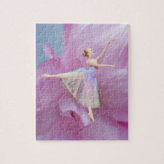  kleurstof Ballerina in Arabesque Legpuzzel (Verticaal)