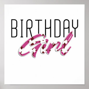 kleurstof Birthday girl Poster
