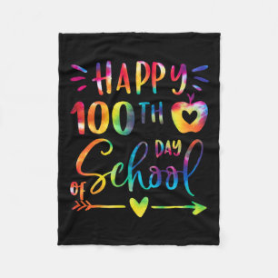 Kleurstof Gelukkige 100ste Dag van de Leraren van Fleece Deken