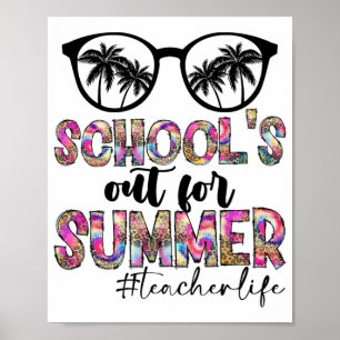 Kleurstof laatste dag van de school uit voor de zo poster