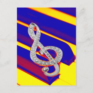 Kleurstof van Piano Briefkaart