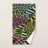 Kleurstofafdrukken — luipaard en Zebra Bad Handdoek (Handdoek)