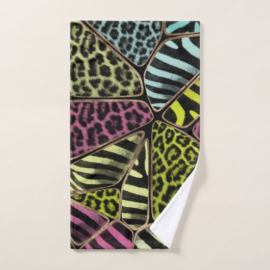 Kleurstofafdrukken — luipaard en Zebra Bad Handdoek (Handdoek)