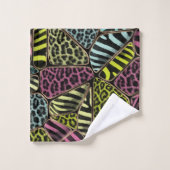 Kleurstofafdrukken — luipaard en Zebra Bad Handdoek (Wasdoekje)
