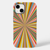 Kleurstofbarsting van de retrorestrepen Case-Mate iPhone case (Achterkant)