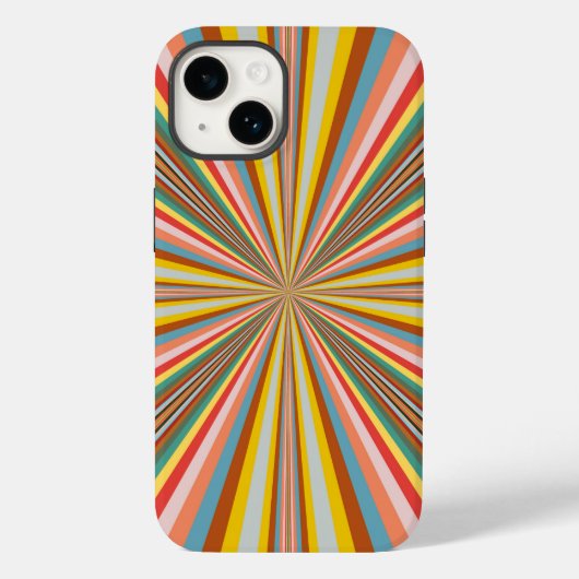 Kleurstofbarsting van de retrorestrepen Case-Mate iPhone case (Achterkant)