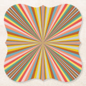 Kleurstofbarsting van de retrorestrepen kartonnen onderzetters (Voorkant)