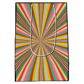 Kleurstofbarsting van de retrorestrepen medium cadeauzakje (Achterkant)