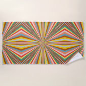 Kleurstofbarsting van de retrorestrepen strandlaken (Voorkant)