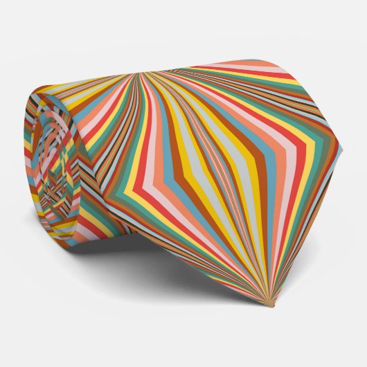 Kleurstofbarsting van de retrorestrepen stropdas (Opgerold)