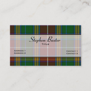 Kleurstoffen Baxter Tartan Aangepast Visitekaartje