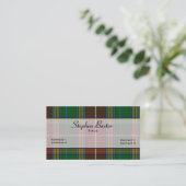 Kleurstoffen Baxter Tartan Aangepast Visitekaartje (Staand voorkant)