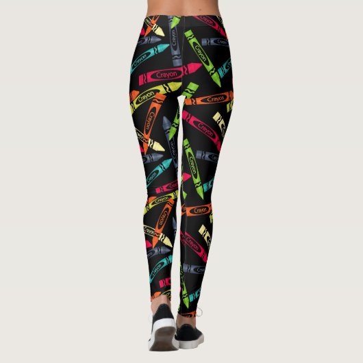 Kleurstoffen op zwarte Leggings voor dames (Achterkant)