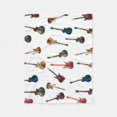 Kleurstofgitaar Fleece Deken (Voorkant)