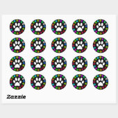 KLEURSTOFPRINES RONDE STICKER (Vel)