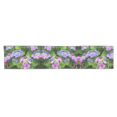 Kleurstofroze en Paarse hydrangea-tafelladers Korte Tafelloper (Horizontaal)