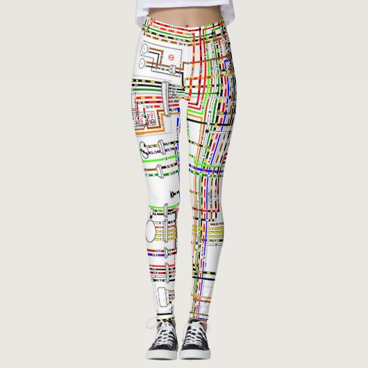 Kleurstofstroomschema Leggings (Voorkant)