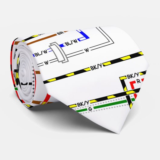 Kleurstofstroomschema Stropdas (Opgerold)