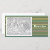 Kleurstrepen 01 bedankkaart (Voorkant / Achterkant)